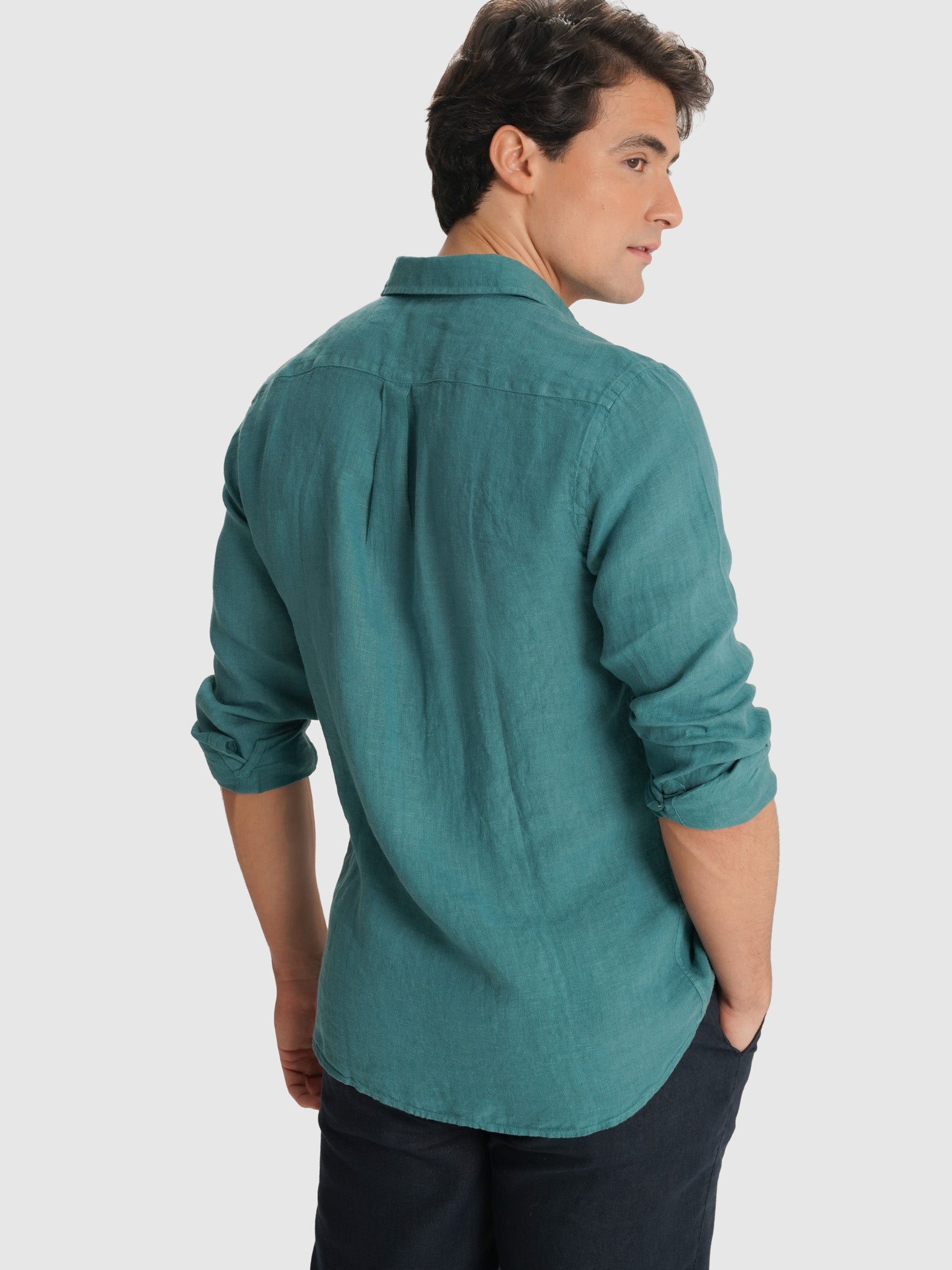 CAMISA VERDE MANGA COMPRIDA TAILORED FIT MARK BELLUCCI