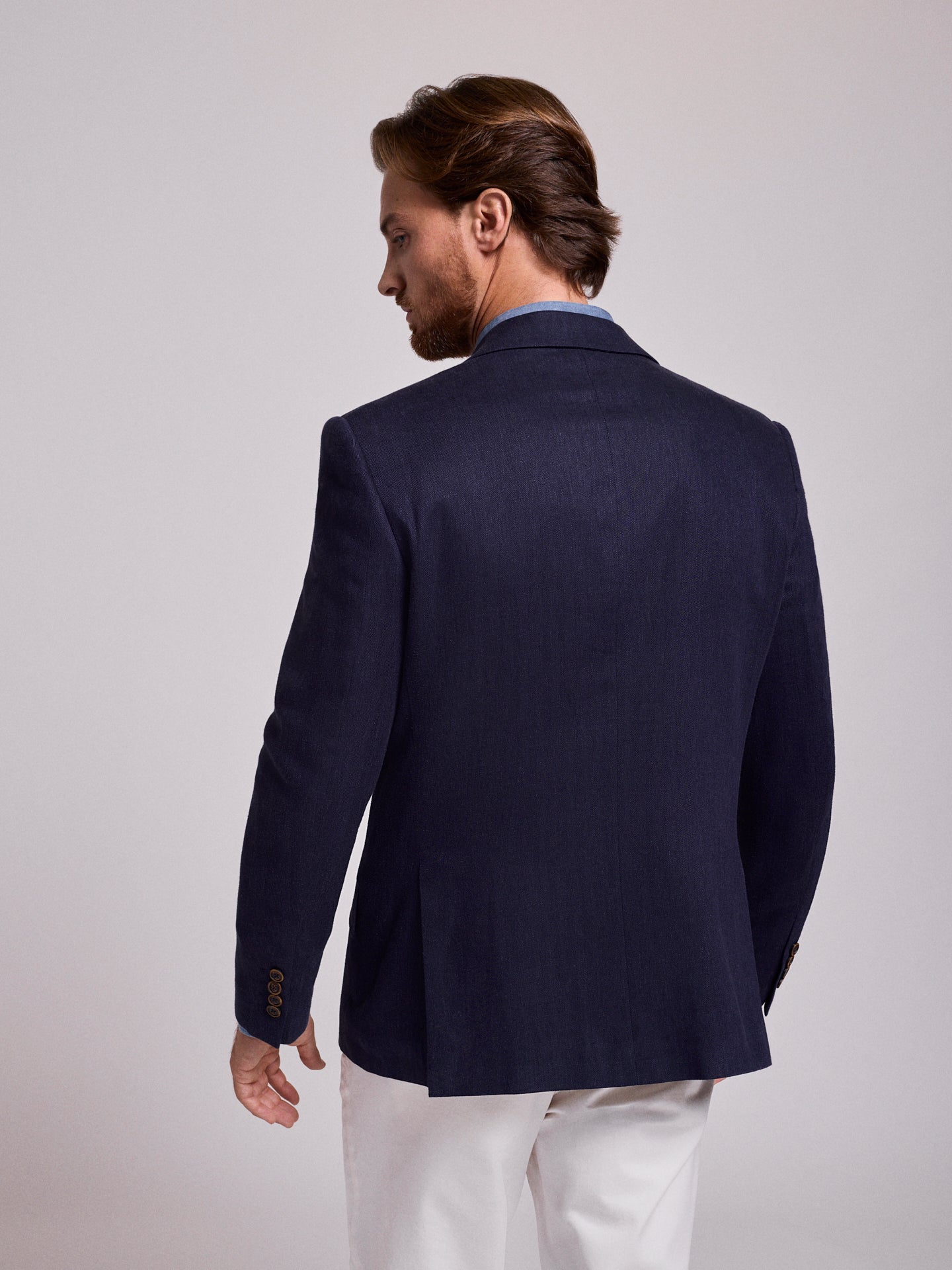 Blazer Azul Manga Comprida Regular Fit Mr. Blue
