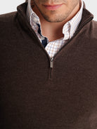 PULLOVER FINO CASTANHO COM COTOVELEIRA REGULAR FIT MR. BLUE