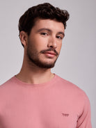 T-SHIRT ALGODÃO ROSA MANGA CURTA REGULAR FIT MR. BLUE