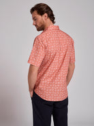 Camisa Algodão Laranja Manga Curta Regular Fit Mr. Blue