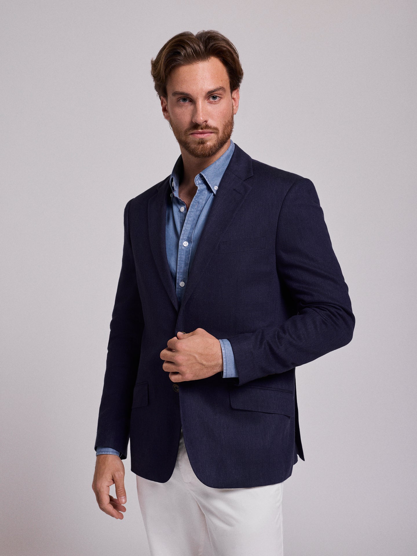 Blue Blazer Long Sleeve Regular Fit 48 - Main Image