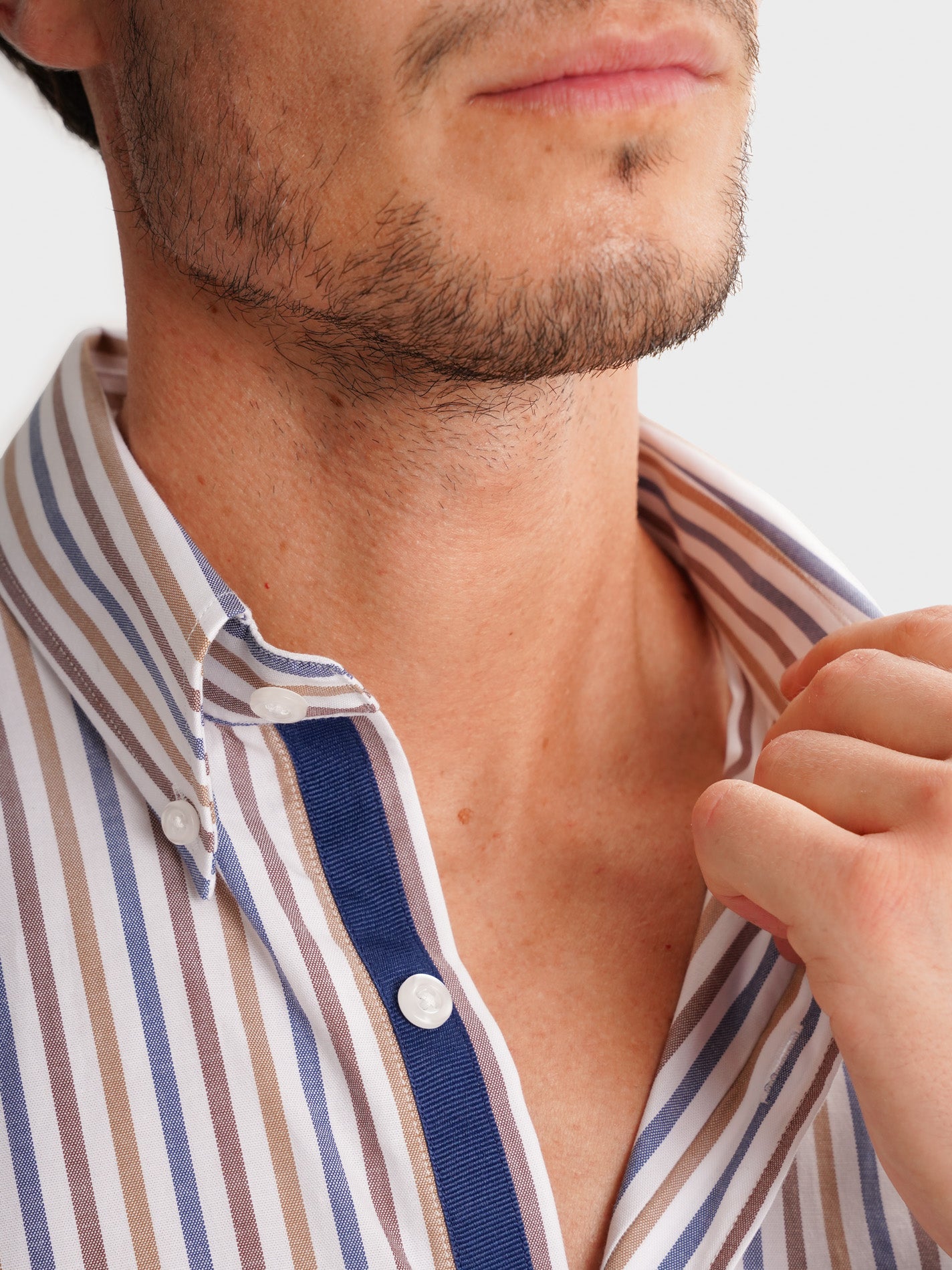 CAMISA MR BLANCA REGULAR FIT. AZUL