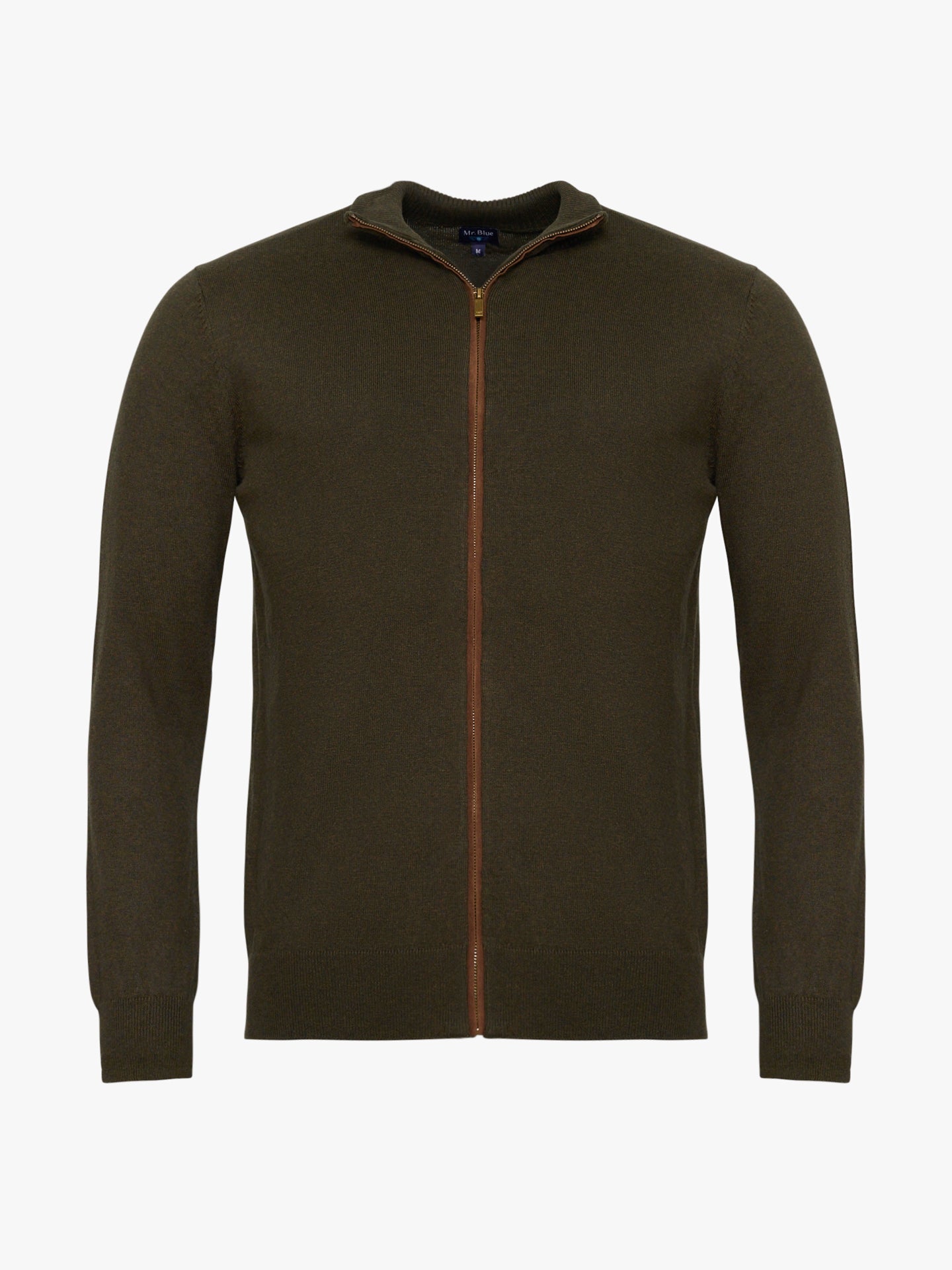 Pullover Caxemira Verde Com Cotoveleira Regular Fit Mr. Blue