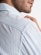 Camisa Regular Fit Linho Azul Mr. Blue