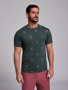 T-SHIRT ALGODÃO VERDE MANGA CURTA REGULAR FIT MR. BLUE