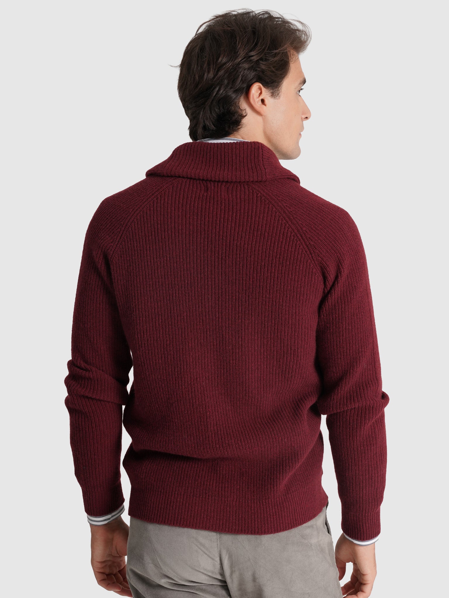 Pullover Lã Bordeaux Manga Comprida Regular Fit Mr. Blue