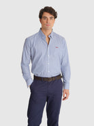 CAMISA TWILL AZUL MANGA COMPRIDA REGULAR FIT MR. BLUE