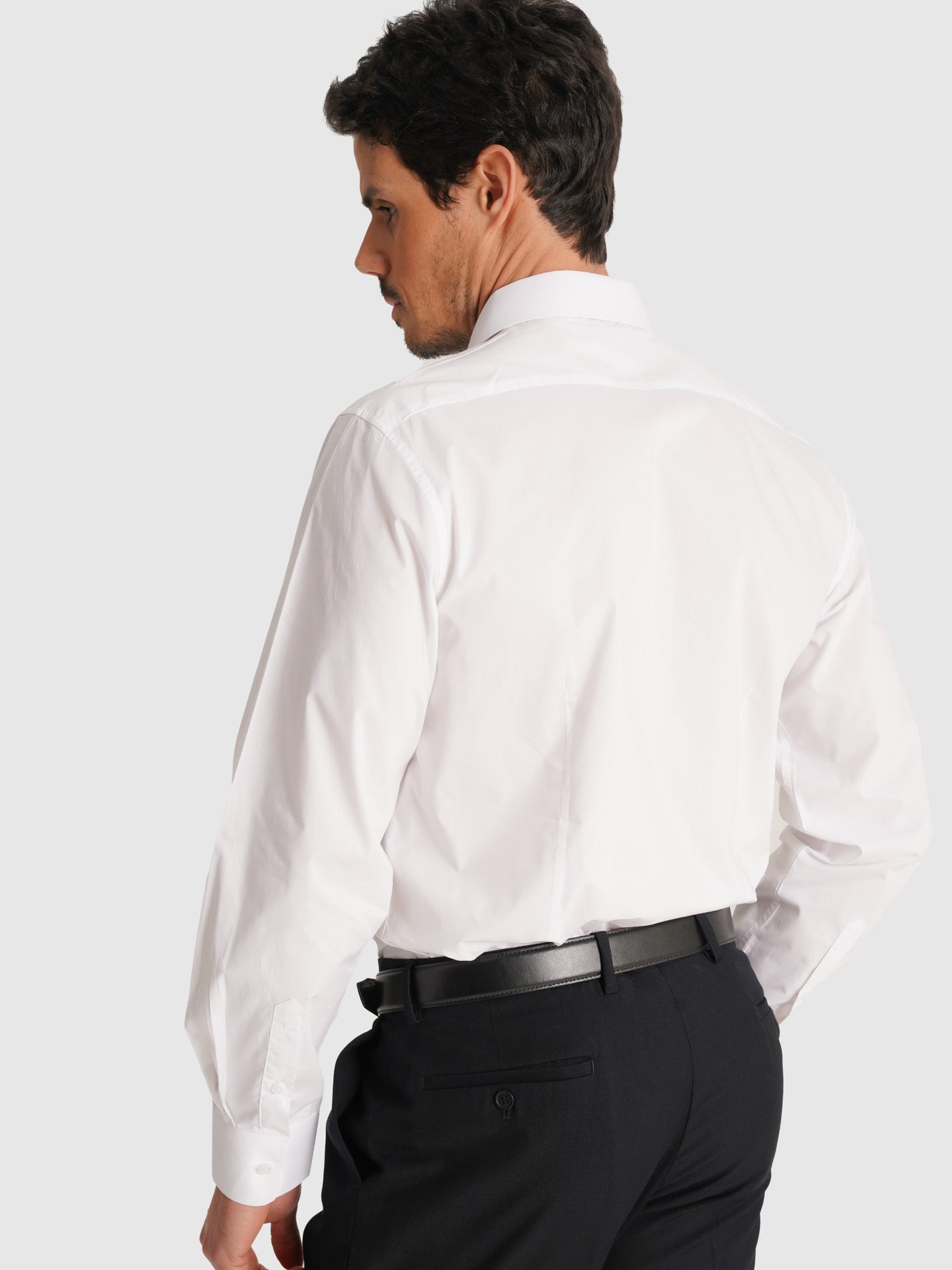 CAMISA POPELINE BRANCA MANGA COMPRIDA SLIM FIT MR. BLUE