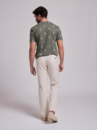 Calça Linho Beges Regular Fit Mr. Blue