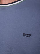 T-SHIRT ALGODÃO AZUL MANGA CURTA REGULAR FIT MR. BLUE