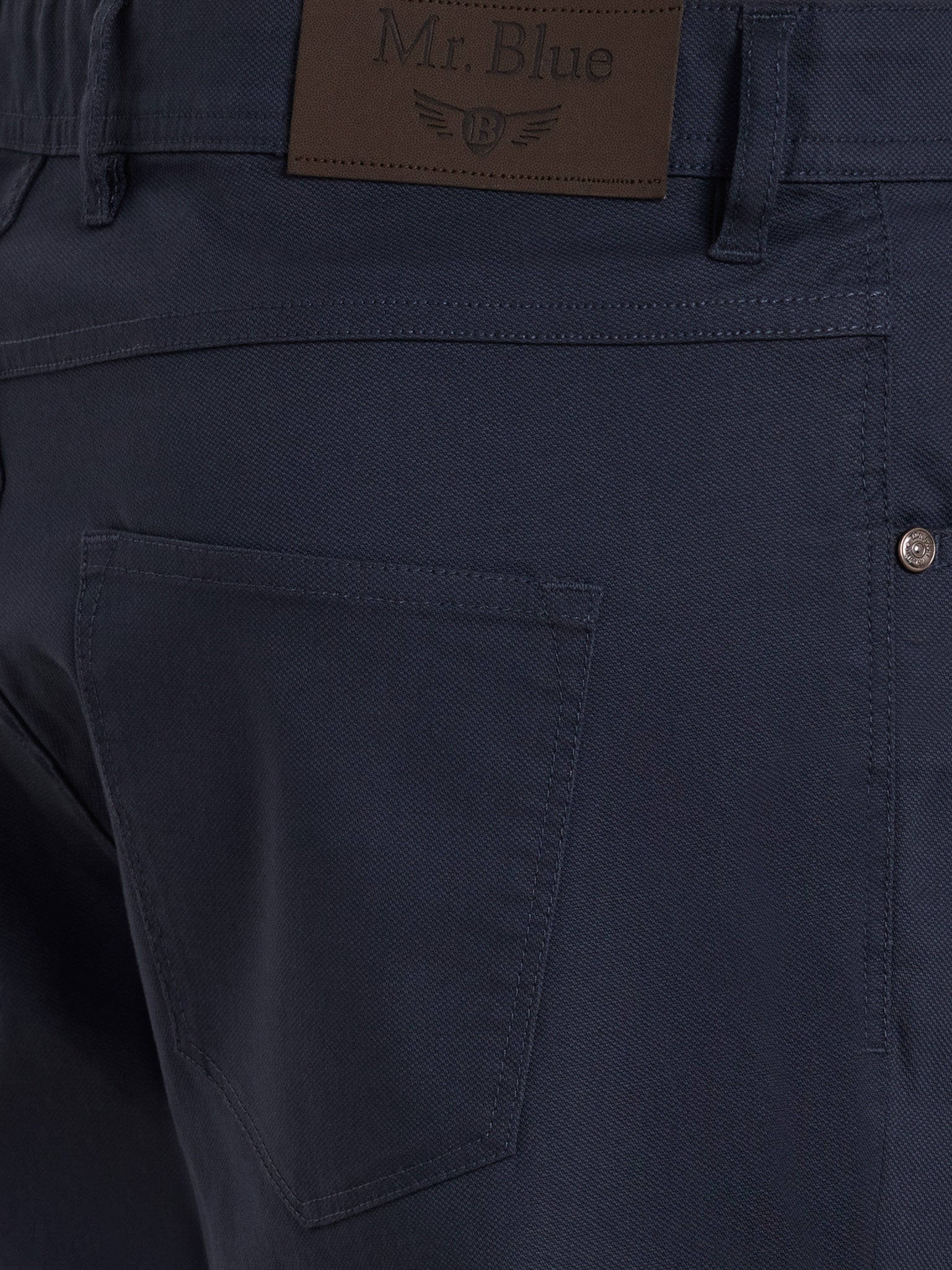 Calça Algodão Azuis Slim Fit Mr. Blue