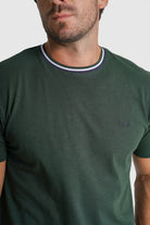 T-SHIRT ALGODÃO REGULAR FIT VERDE LISA MR. BLUE