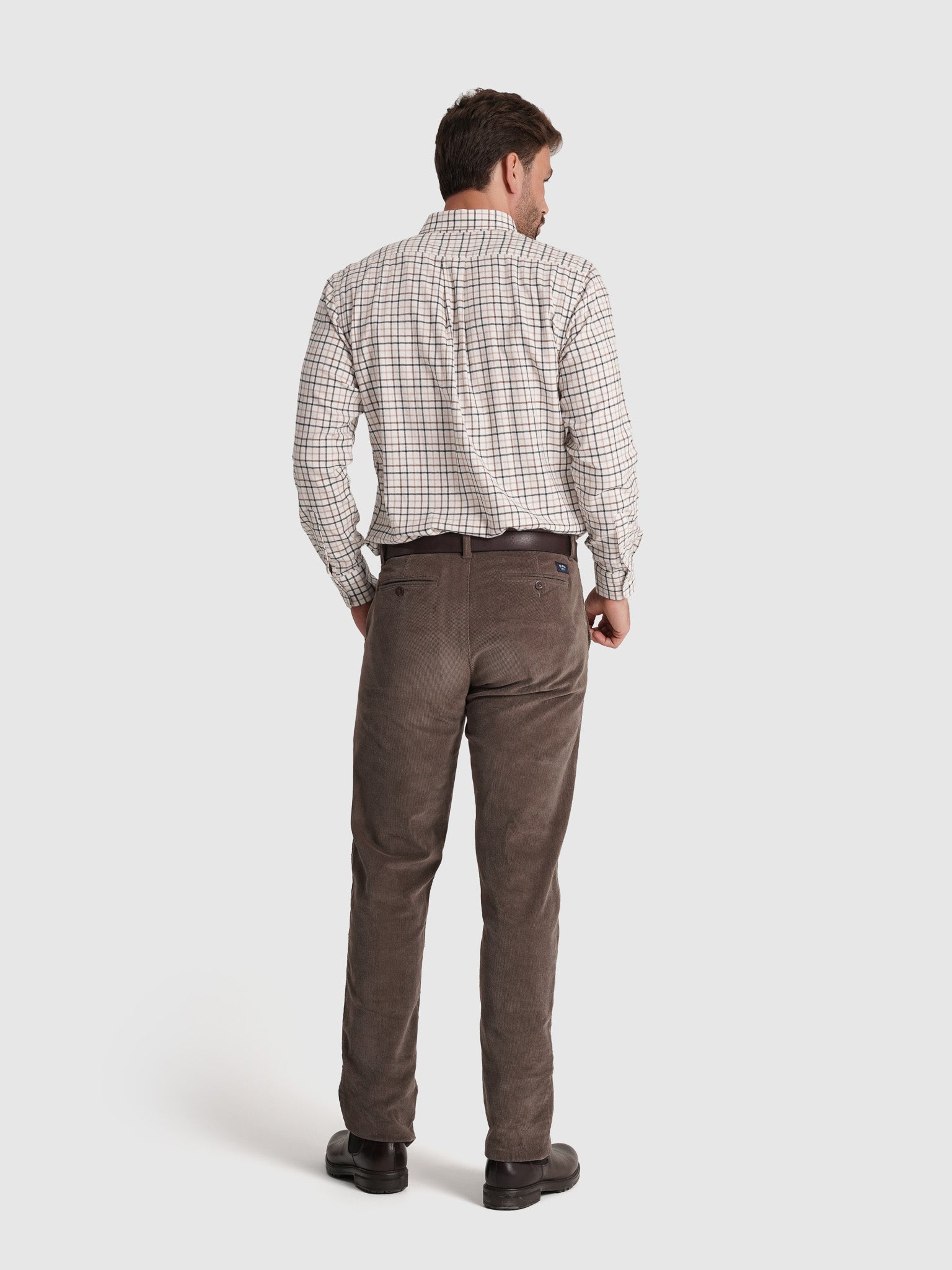 Camisa Flanela Castanha Manga Comprida Regular Fit Mr. Blue