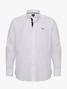 CAMISA ALGODÃO BRANCA MANGA COMPRIDA REGULAR FIT MR. BLUE