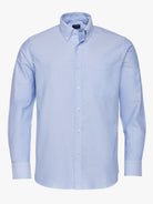 Camisa Algodão Azul Manga Comprida Regular Fit Mr. Blue