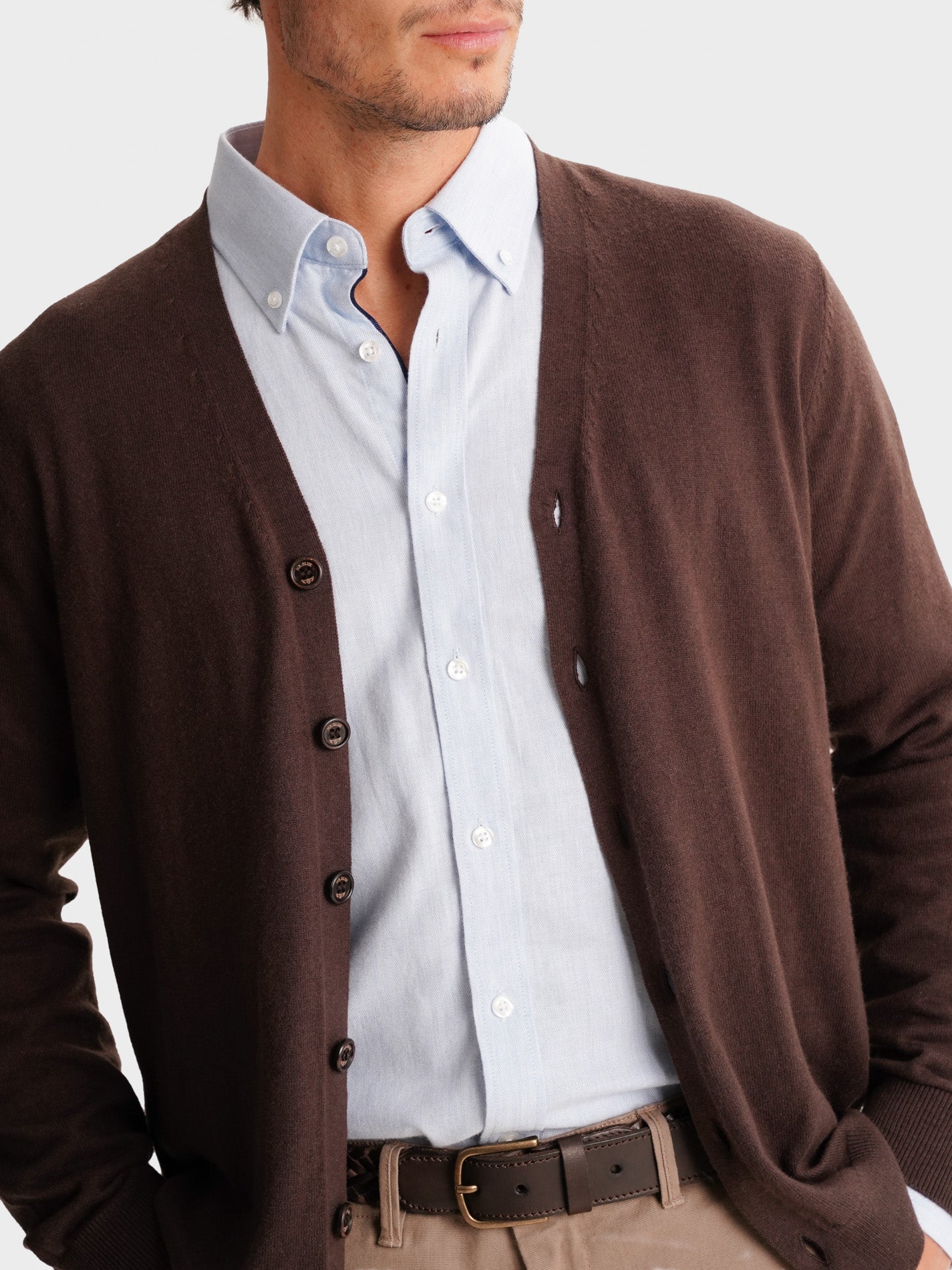 PULLOVER FINO CASTANHO MANGA COMPRIDA REGULAR FIT MR. BLUE