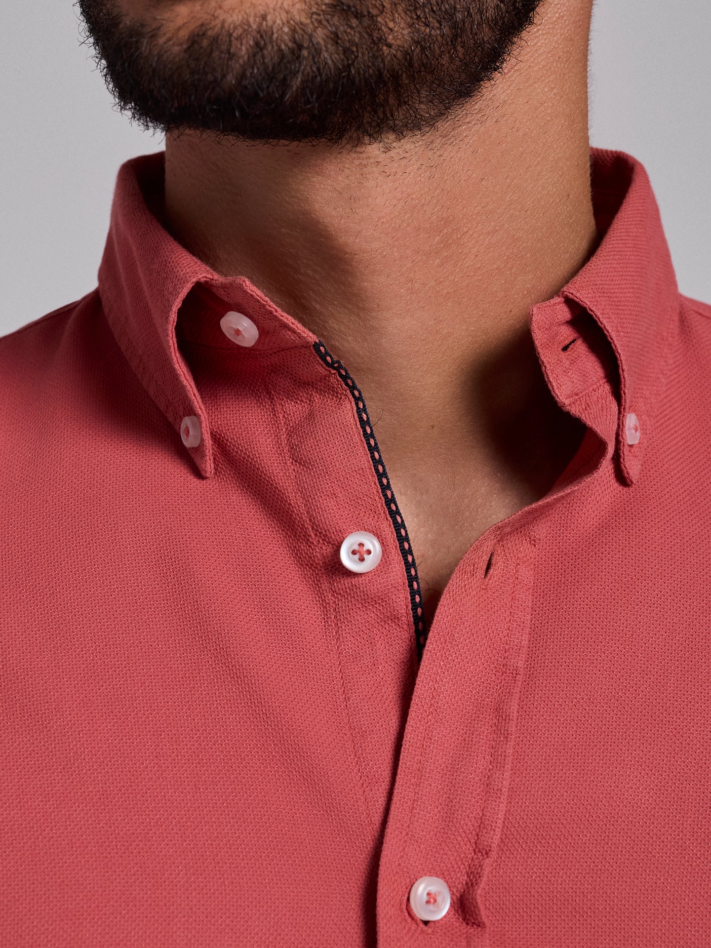 Camisa Algodão Rosa Manga Comprida Regular Fit Mr. Blue