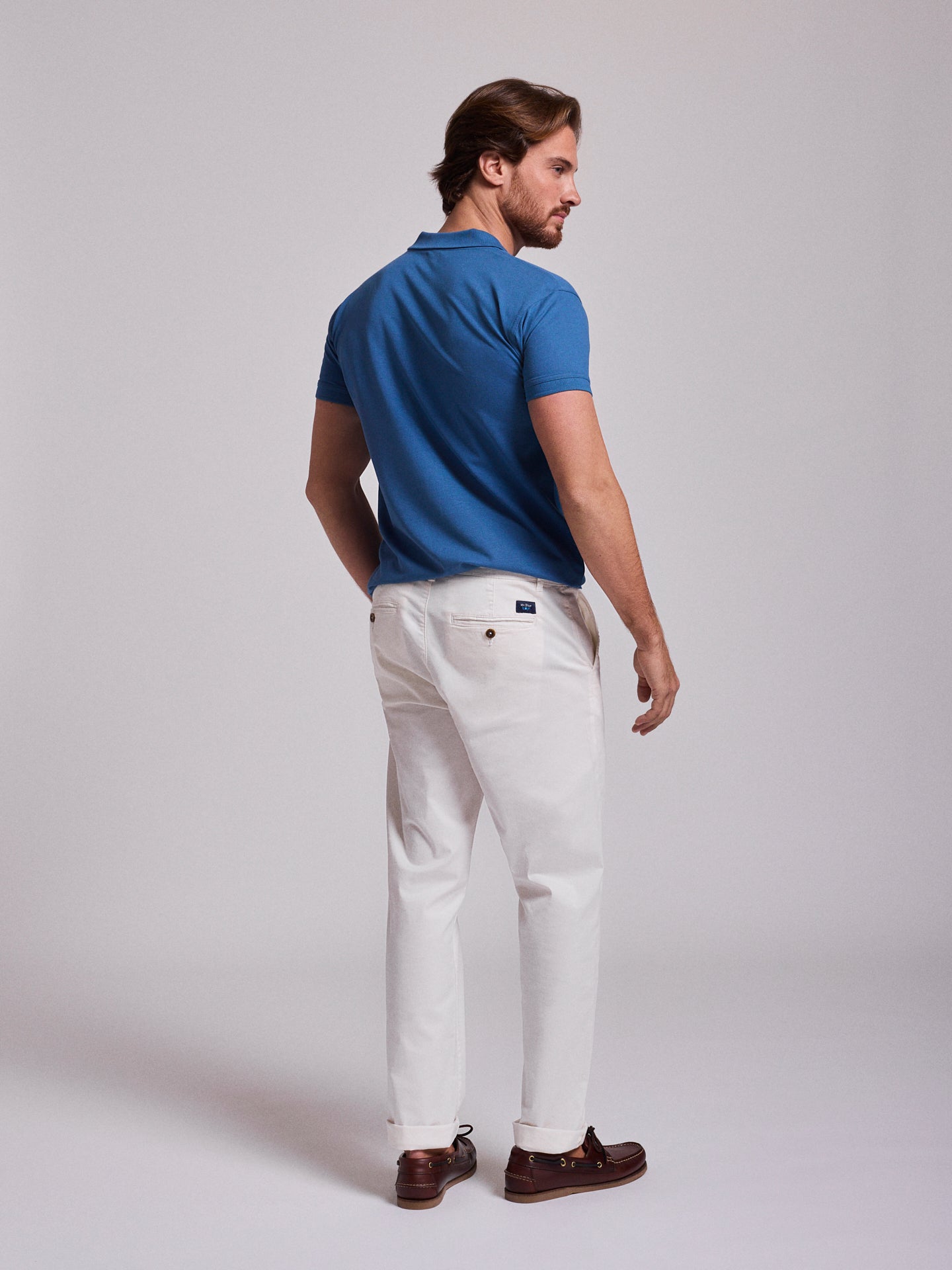 Calça Algodão Brancas Regular Fit Mr. Blue