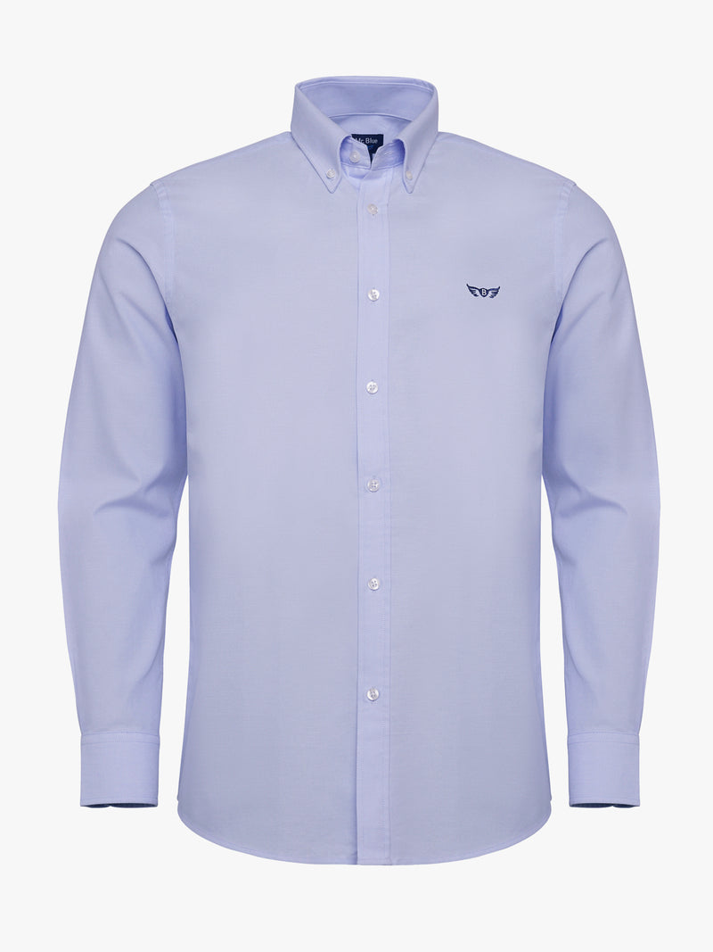 Camisa Regular Fit Oxford Azul Mr. Blue