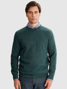 PULLOVER FINO VERDE MANGA COMPRIDA REGULAR FIT MR. BLUE