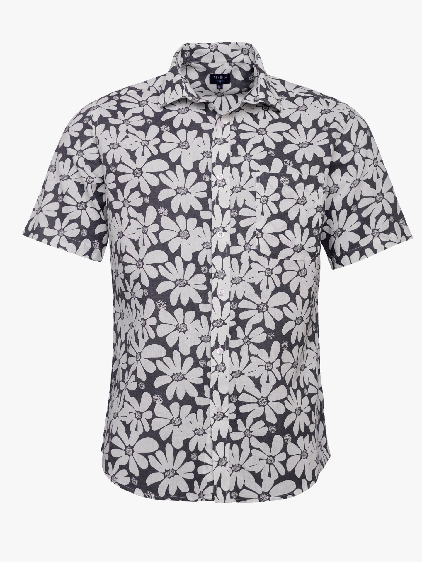 Camisa Regular Fit Linho Cinzenta Mr. Blue