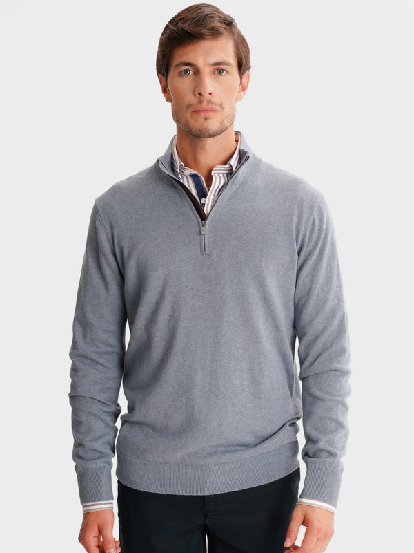 Pullovers Fino Meio Zipper Mr. Blue