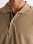 Polo Regular Fit Piquet Bege Mr. Blue