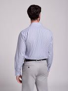 Camisa Algodão Azul Manga Comprida Classic Fit Mr. Blue