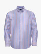 CAMISA ALGODÃO AZUL MANGA COMPRIDA REGULAR FIT MR. BLUE