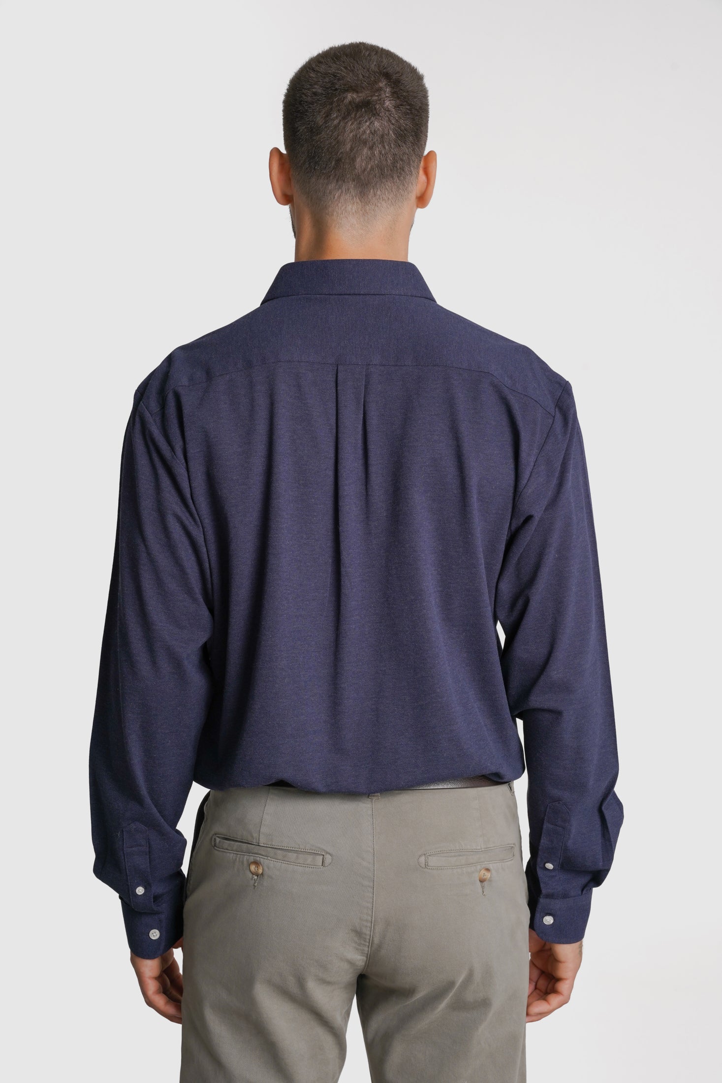 CAMISA ALGODÃO TAILORED FIT AZUL LISA MARK BELLUCCI