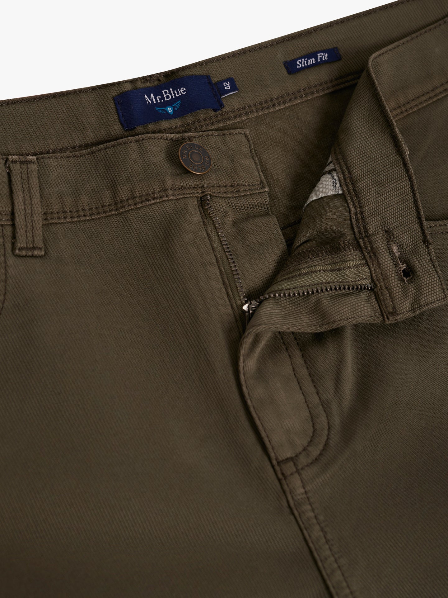 CALÇAS VERDES SLIM FIT MR. BLUE