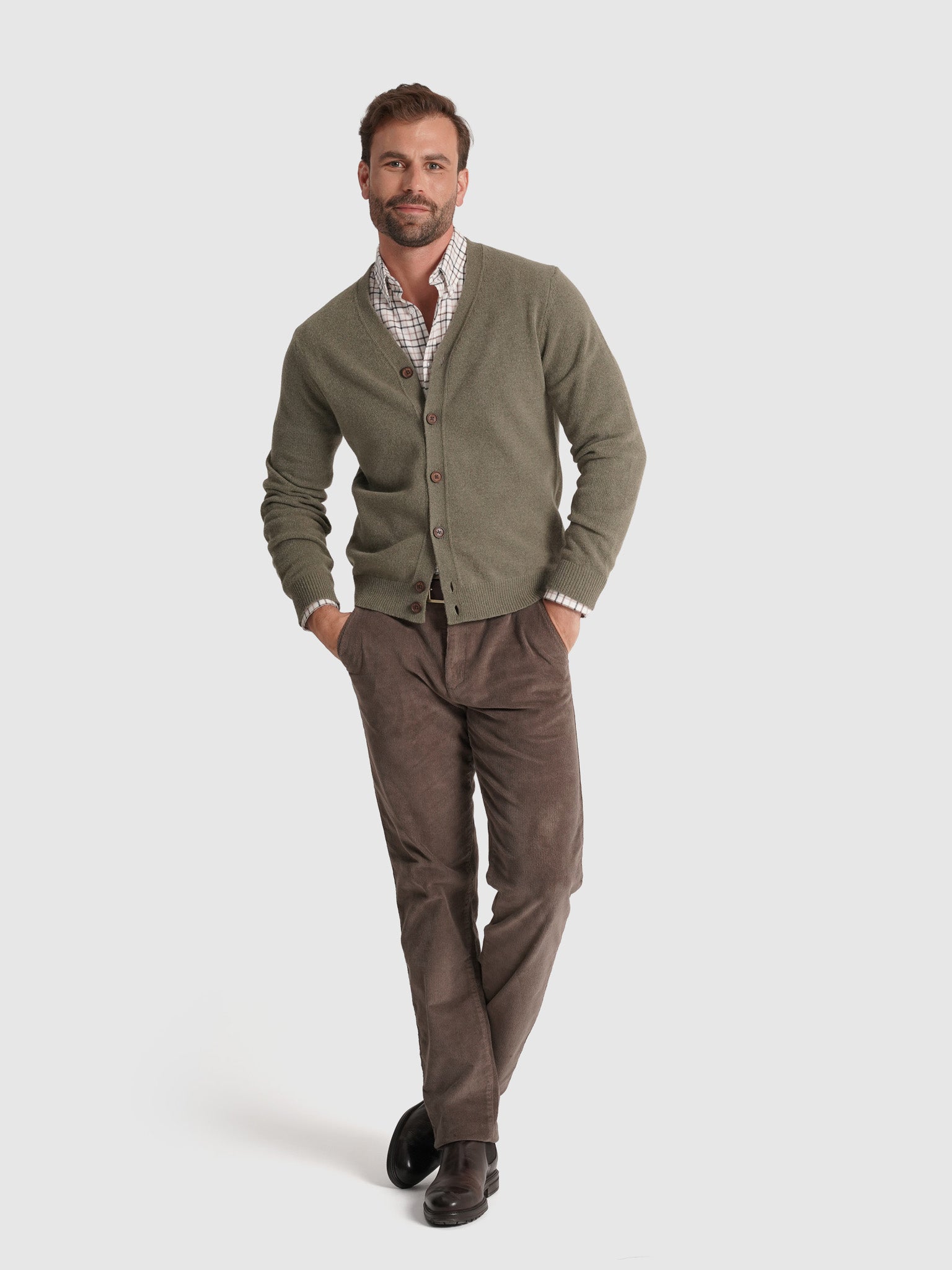 Pullover Lã Verde Manga Comprida Regular Fit Mr. Blue