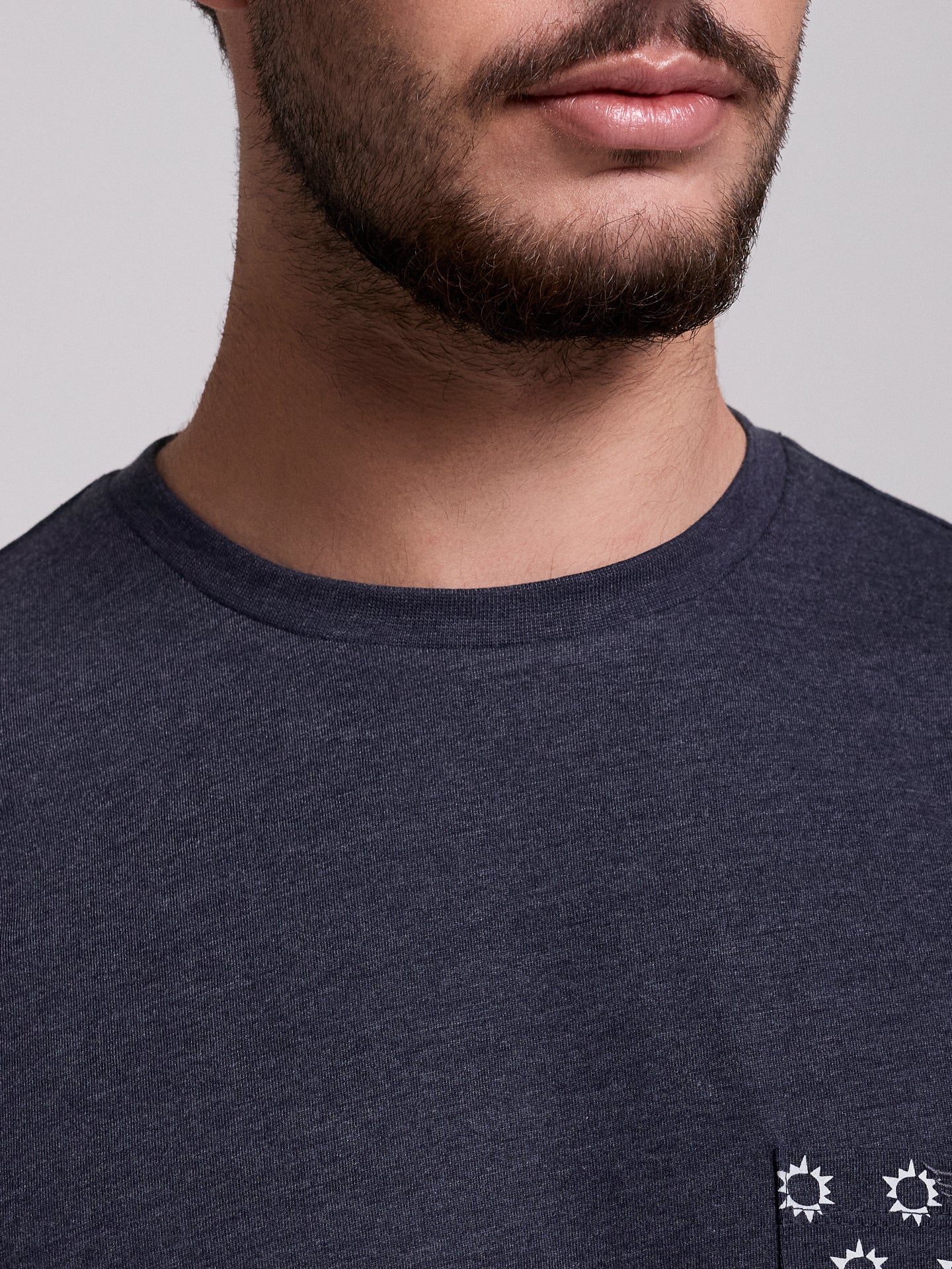 T-SHIRT ALGODÃO AZUL MANGA CURTA REGULAR FIT MR. BLUE