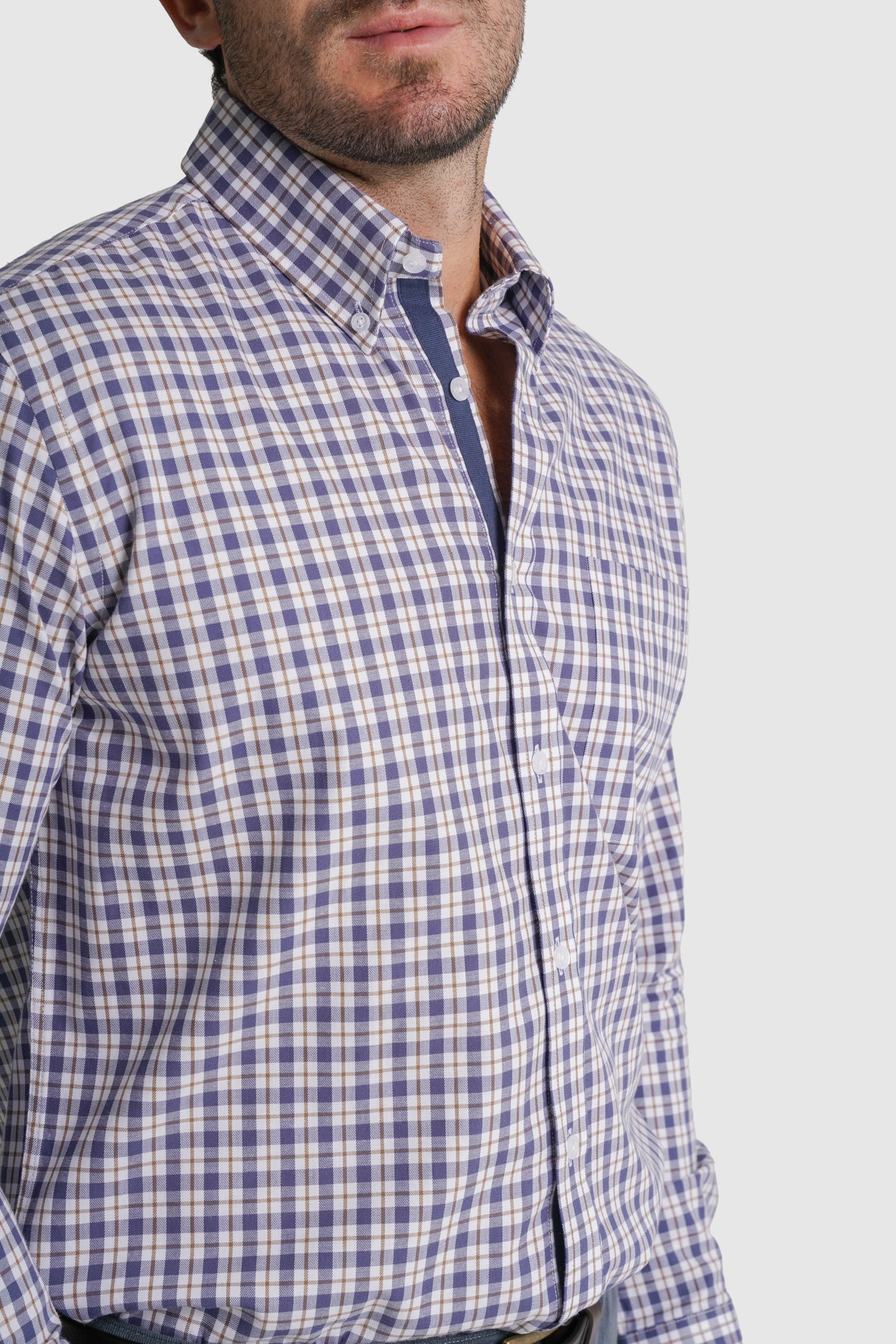 CAMISA ALGODÃO REGULAR FIT BRANCA QUADRADA MR. BLUE