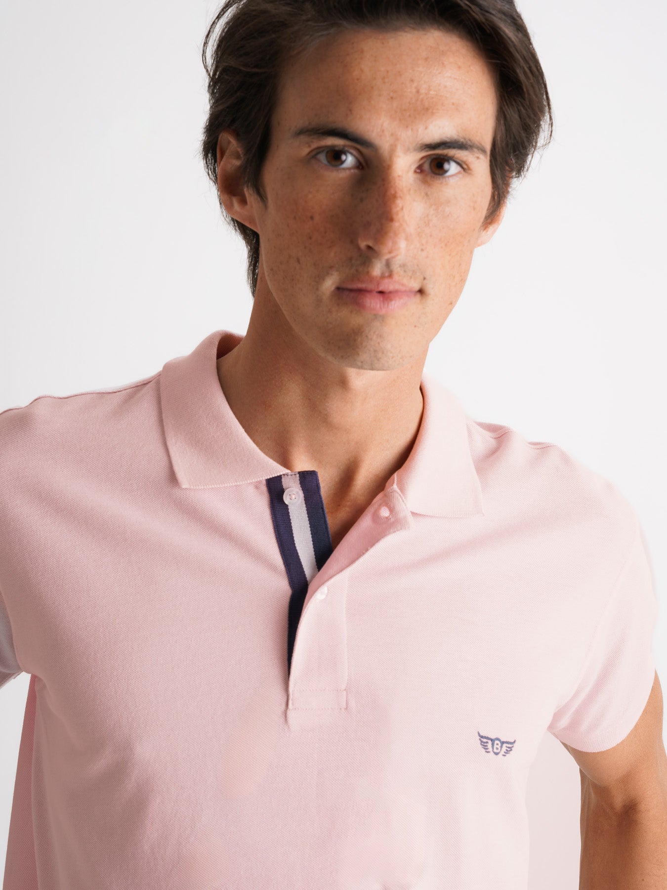 Polo Regular Fit Piquet Rosa Mr. Blue