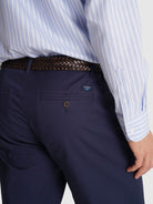 CALÇAS TWILL AZUIS REGULAR FIT MR. BLUE