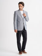 Blazer Azul Manga Comprida Regular Fit Mr. Blue