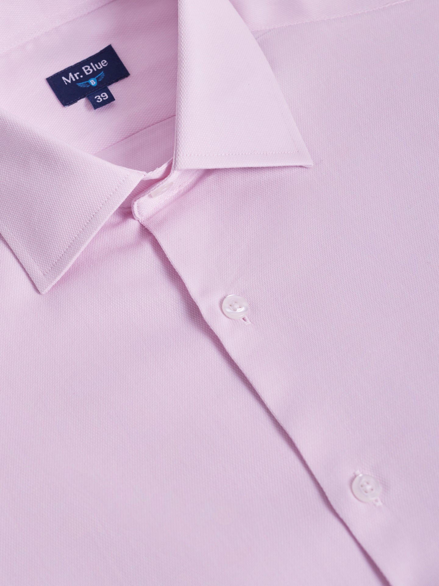 Camisa Classic Fit Dobby Rosa Mr. Blue