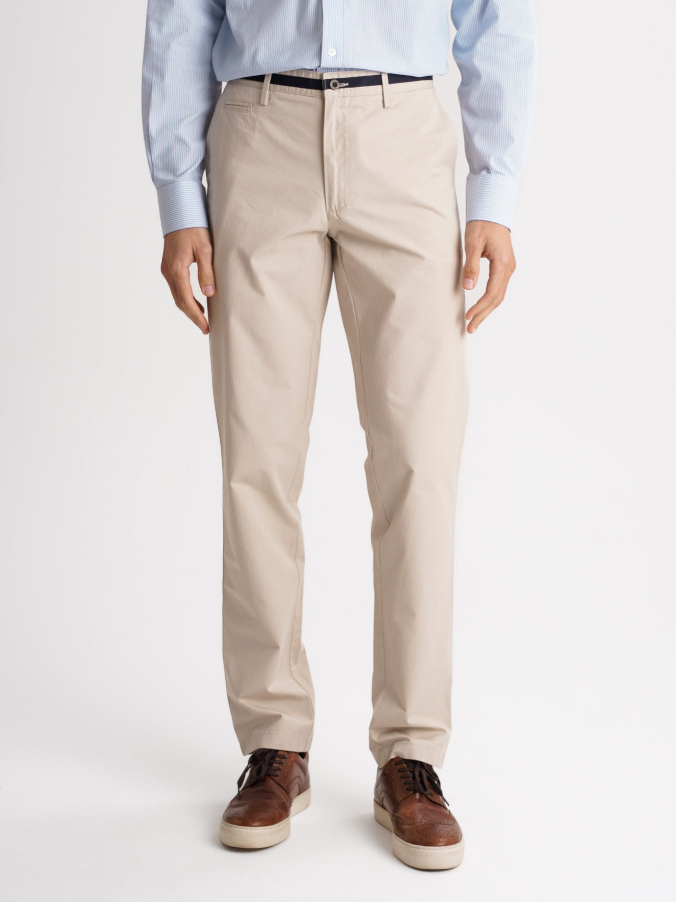 Calças Chinos Slim Fit Twill Beges Mr. Blue