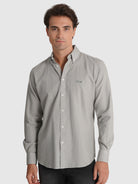 Camisa Algodão Verde Manga Comprida Regular Fit Mr. Blue