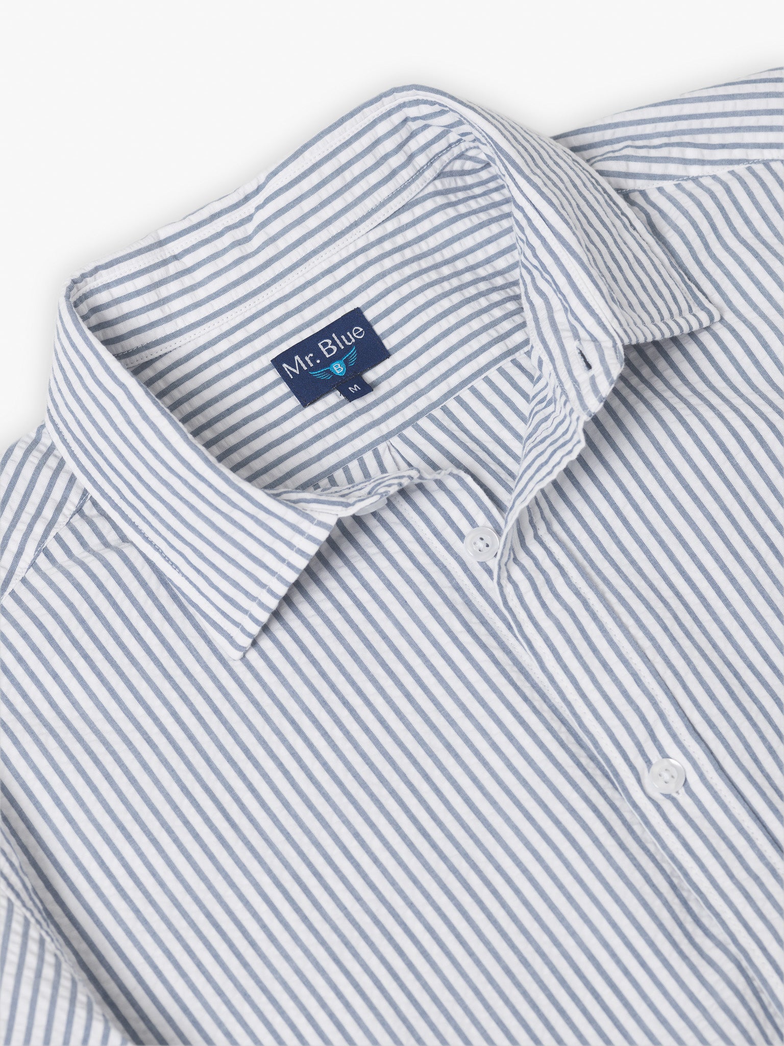 AZUL MANGA CORTA REGULAR FIT MR. AZUL