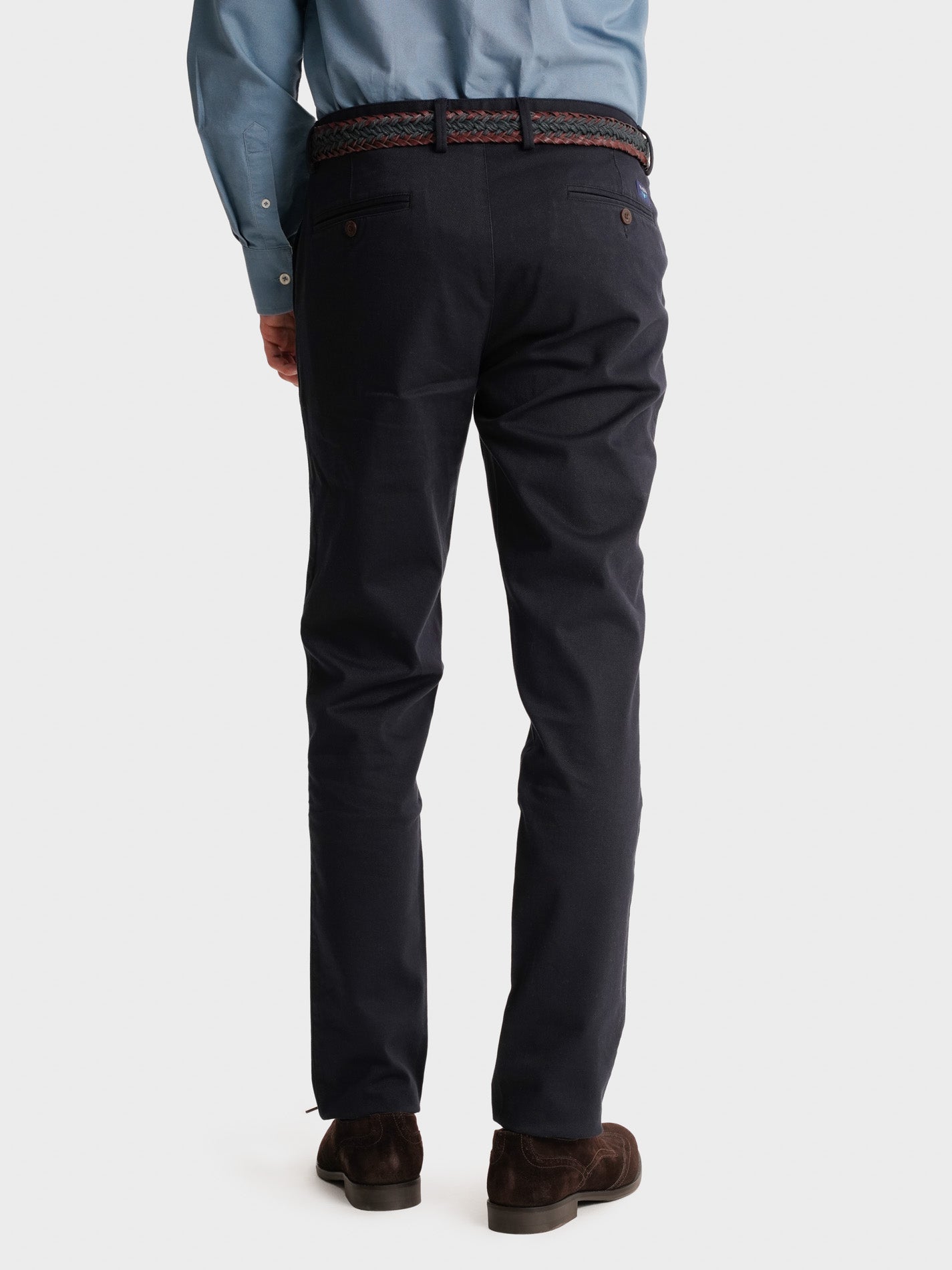 CALÇAS ESTRUTURADA AZUIS SLIM FIT MR. BLUE