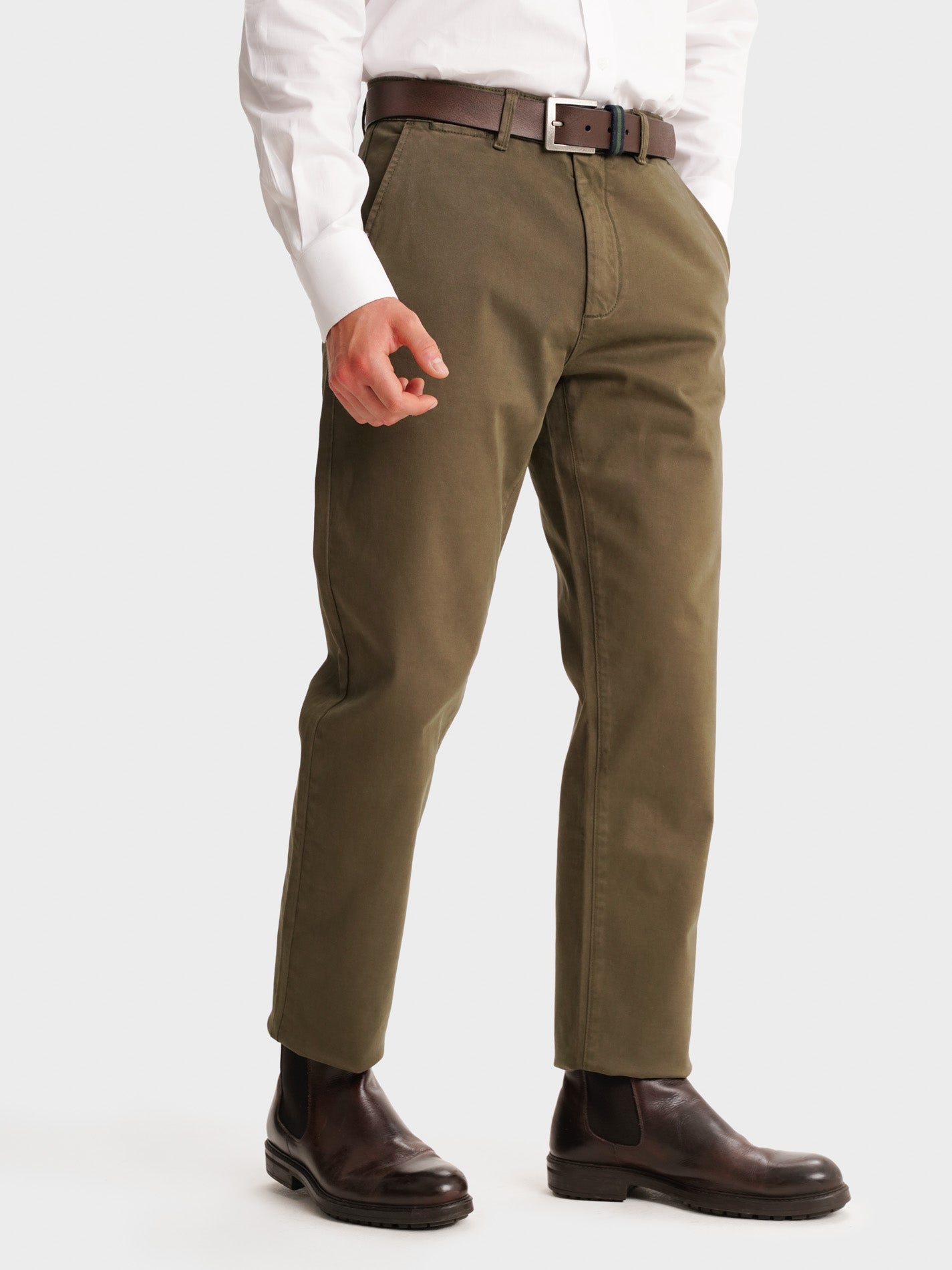 CALÇAS VERDES REGULAR FIT MR. BLUE