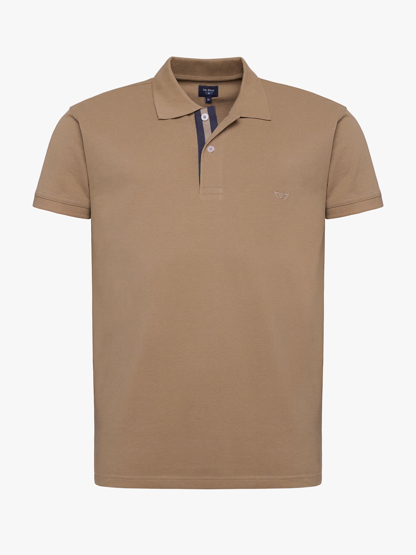 Polo Regular Fit Piquet Bege Mr. Blue