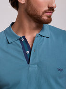 Polo Verde Manga Curta Regular Fit Mr. Blue