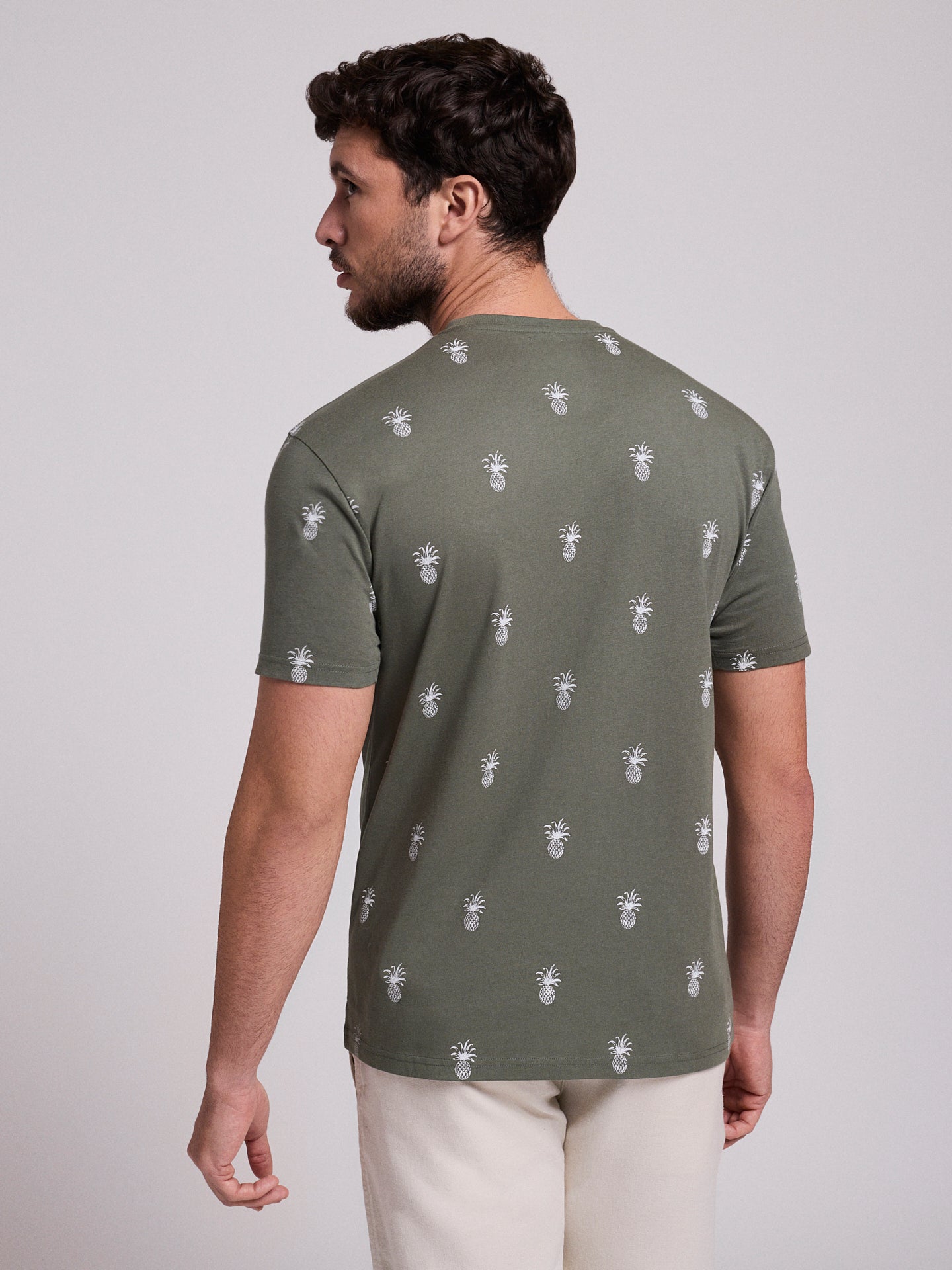 T-SHIRT ALGODÃO VERDE MANGA CURTA REGULAR FIT MR. BLUE