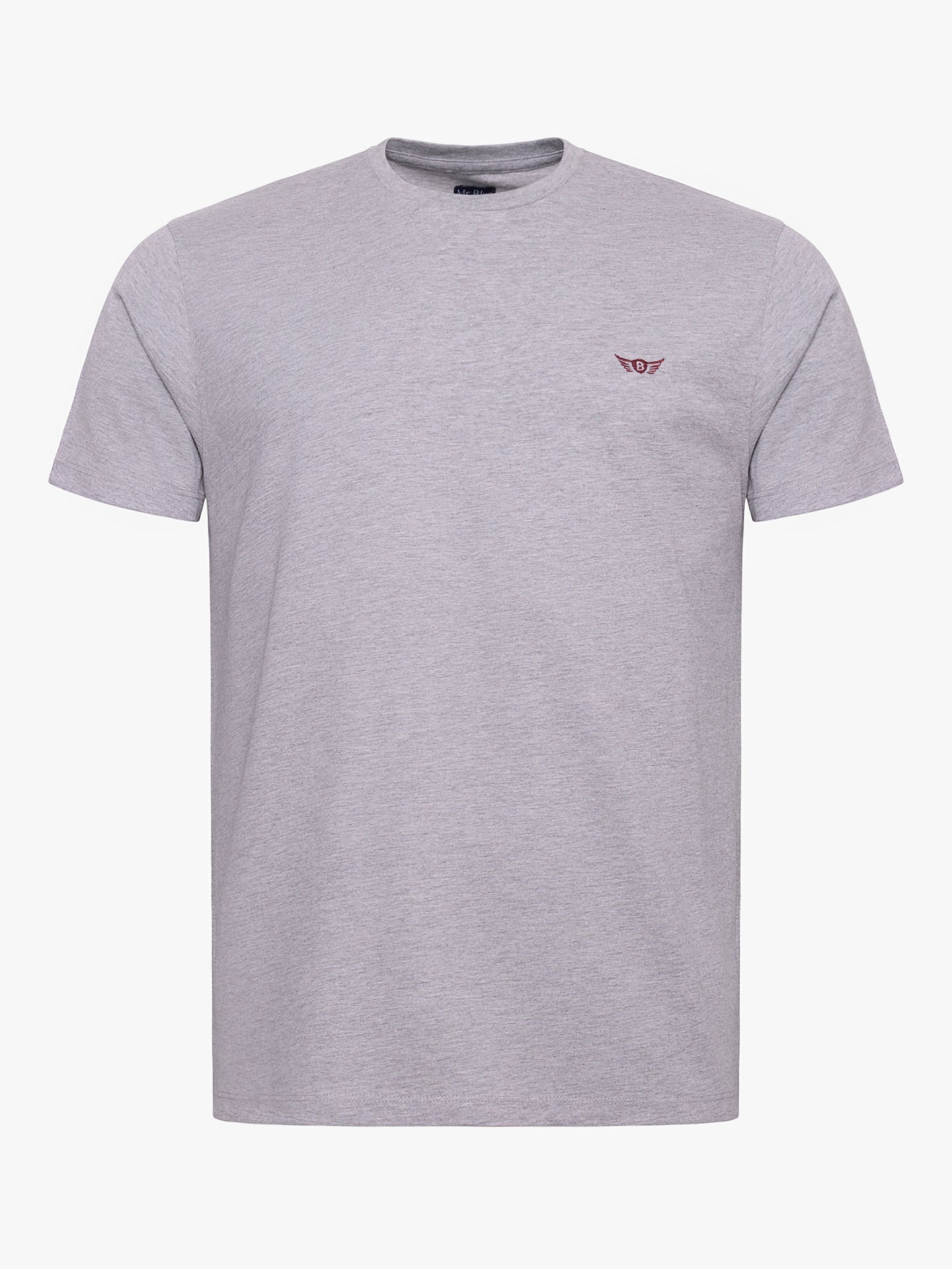 T-SHIRT ALGODÃO CINZENTA MANGA CURTA REGULAR FIT MR. BLUE