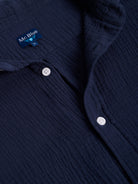 CAMISA SEERSUCKER AZUL MANGA CURTA REGULAR FIT MR. BLUE