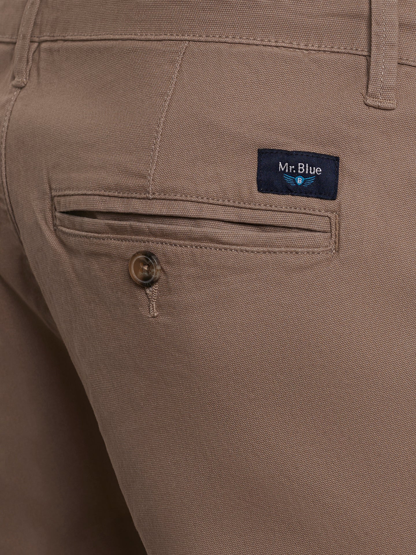 CALÇAS ESTRUTURADA BEGES SLIM FIT MR. BLUE